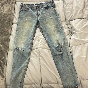 Ripped Jeans with crystal detailing